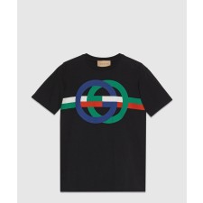 [GUCCI-구찌]라운드 GG 프린트 코튼 티셔츠 548334