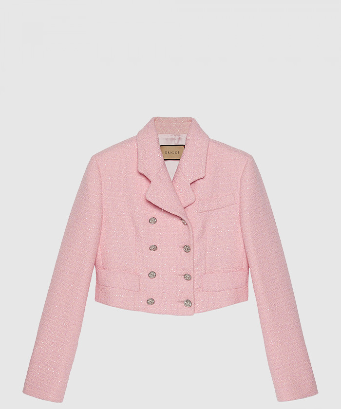 [GUCCI-구찌]크롭 트위드 시퀸 재킷 771480