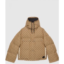 [GUCCI-구찌]GG 코튼 캔버스 푸퍼 재킷 717558