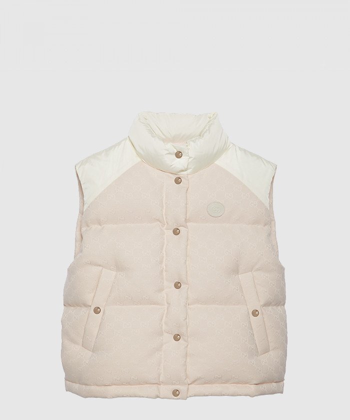 [GUCCI-구찌]GG 코튼 캔버스 다운 베스트 774910