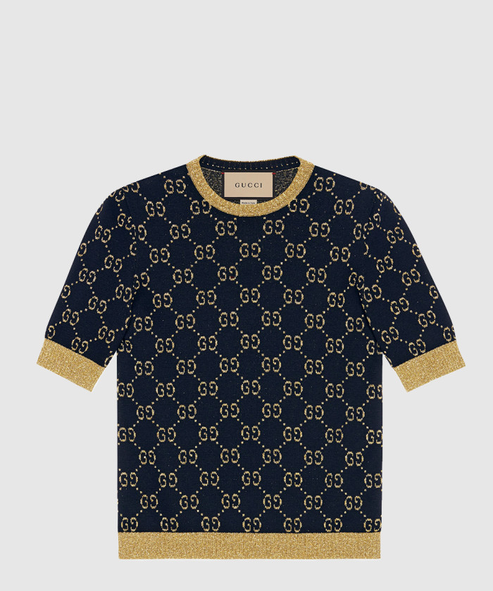 [GUCCI-구찌]GG 코튼 라메 패브릭 탑 526759