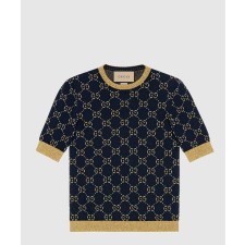 [GUCCI-구찌]GG 코튼 라메 패브릭 탑 526759