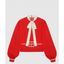 [GUCCI-구찌]스퀘어 GG 울 자카드 니트 탑 676829