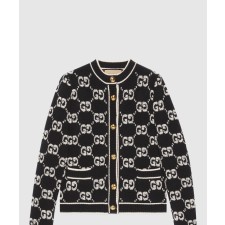 [GUCCI-구찌]GG 울 부클레 자카드 가디건 713300
