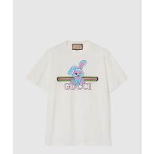 [GUCCI-구찌]니트 면 프린트 티셔츠 776596