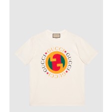 [GUCCI-구찌]니트 면 프린트 티셔츠 717422