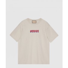 [GUCCI-구찌]니트 면 프린트 티셔츠 616036