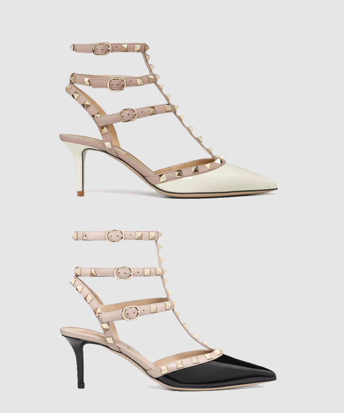 [VALENTINO-발렌티노]락스터드 케이지 펌프스