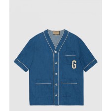 [GUCCI-구찌]G 패치 데님 셔츠 753105
