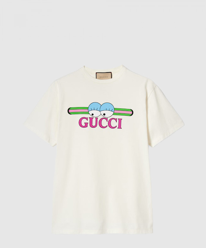 [GUCCI-구찌]프린트 코튼 저지 티셔츠 785345