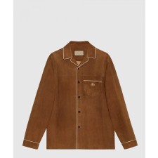 [GUCCI-구찌]자수 스웨이드 셔츠 751545