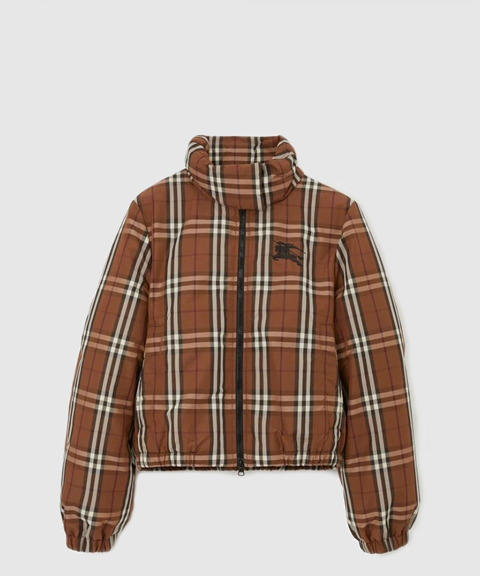 [BURBERRY-버버리]크롭 체크 나일론 푸퍼 자켓 80740341