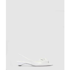 [PRADA-프라다]브러시드 가죽 슬링백 펌프스 1I317N