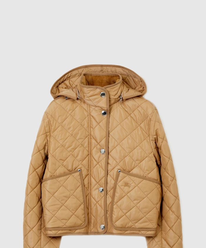 [BURBERRY-버버리]다이아몬드 퀼팅 나일론 크롭 재킷 80709691