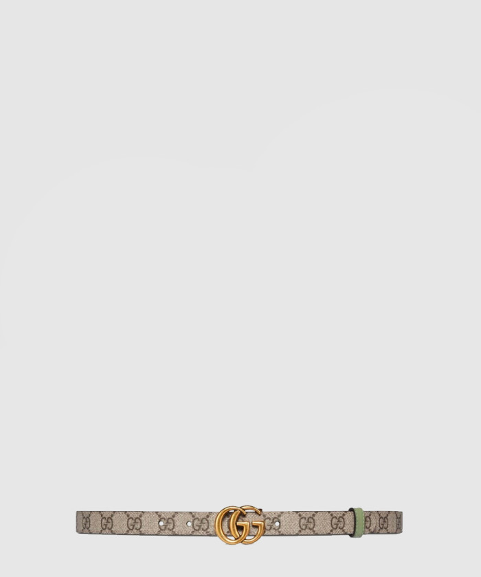 [GUCCI-구찌]더블 G 버클 슬림 벨트 659418