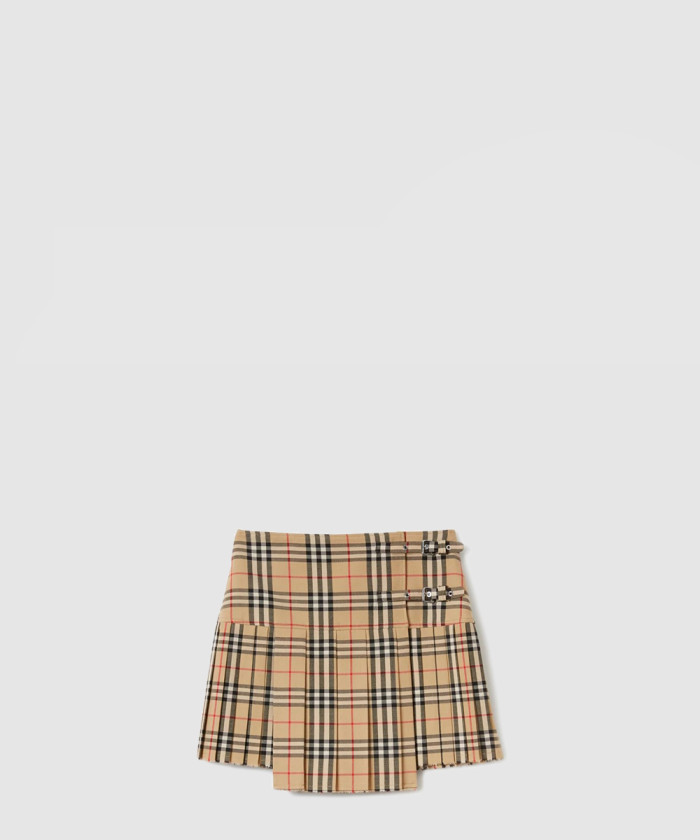 [BURBERRY-버버리]체크 울 미니 스커트 80258321
