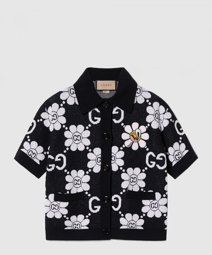 [GUCCI-구찌]GG 플라워 코튼 자카드 카디건 782223