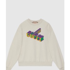 [GUCCI-구찌]프린트 코튼 저지 스웨트셔츠 768530
