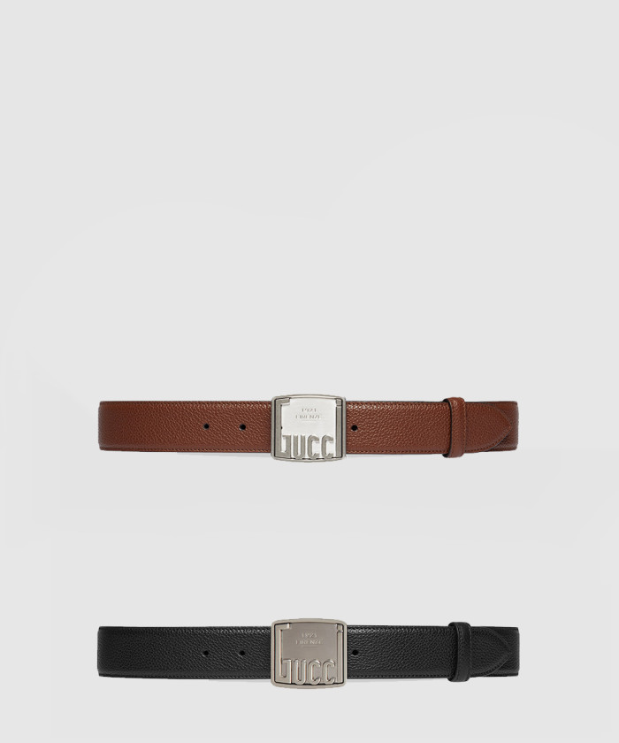 [GUCCI-구찌]구찌 명판 벨트 버클 벨트 760124