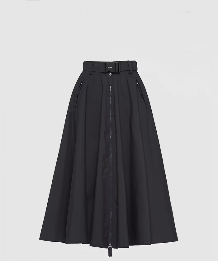 [PRADA-프라다]테크니컬 원단 미디 스커트 21H958
