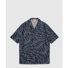 [GUCCI-구찌]웨이비 GG 레이저 프린트 데님 셔츠 782744