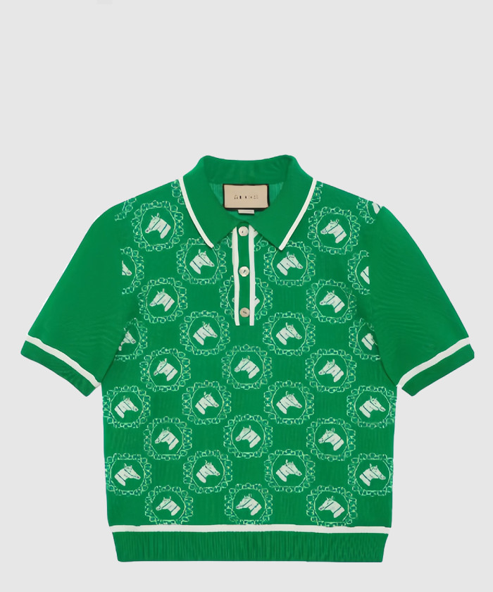 [GUCCI-구찌]스웨터 자카드 폴로 740667
