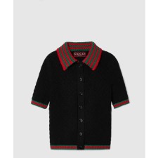 [GUCCI-구찌]코튼 레이스 폴로 위드 웹 792042