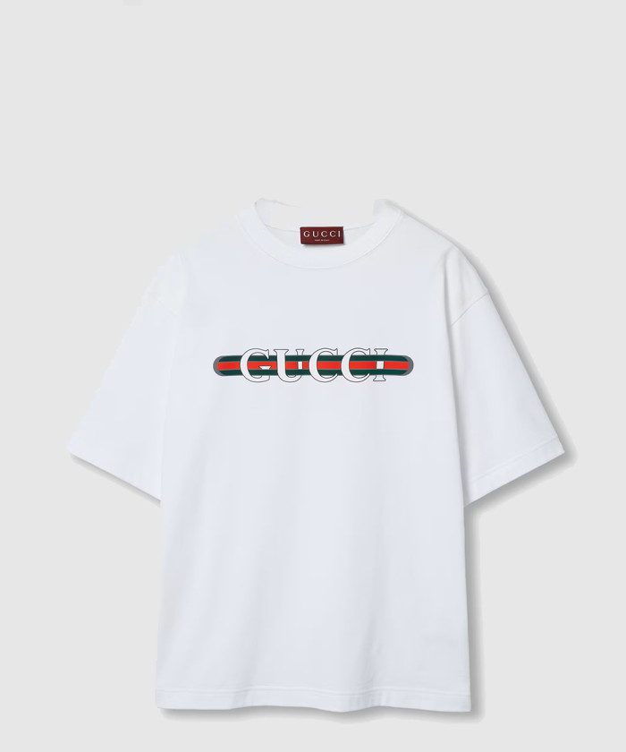 [GUCCI-구찌]프린트 코튼 저지 티셔츠 784361