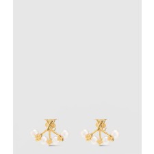 [LOUIS VUITTON-루이비통]미니그램 펄 귀걸이 M01258