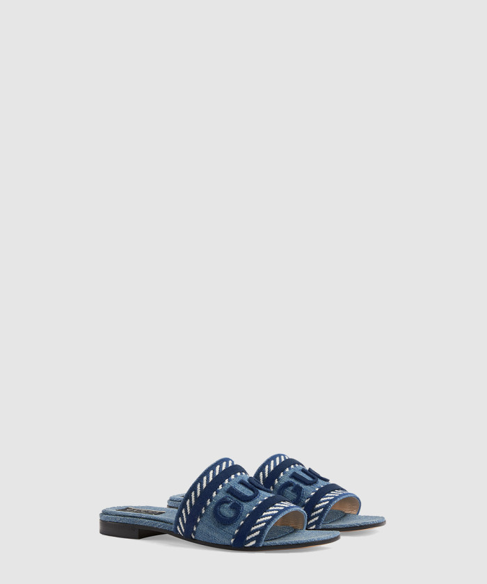 [GUCCI-구찌]스크립트 슬라이드 샌들 771589