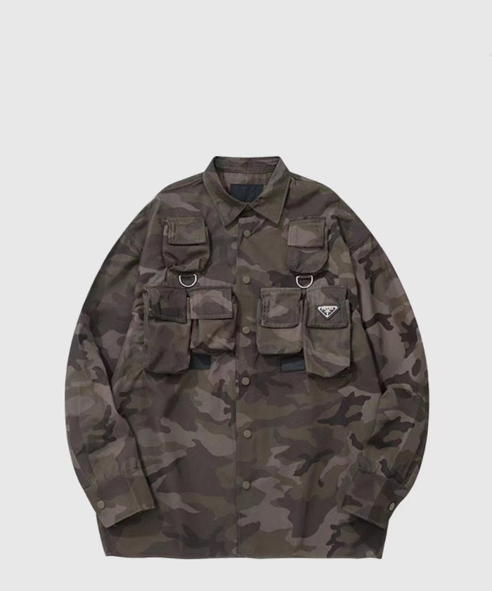 [PRADA-프라다]삼각로고 리나일론 셔츠 카모플라쥬 SC7731