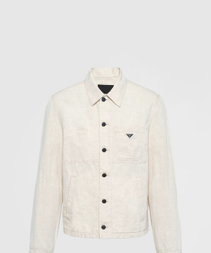 [PRADA-프라다]샴브레이 블루종 재킷 GEB254