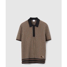 [BURBERRY-버버리]체크 코튼 블렌드 폴로 셔츠 80703021