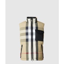 [BURBERRY-버버리]리버시블 나일론 체크 패딩 다운 조끼 80329971