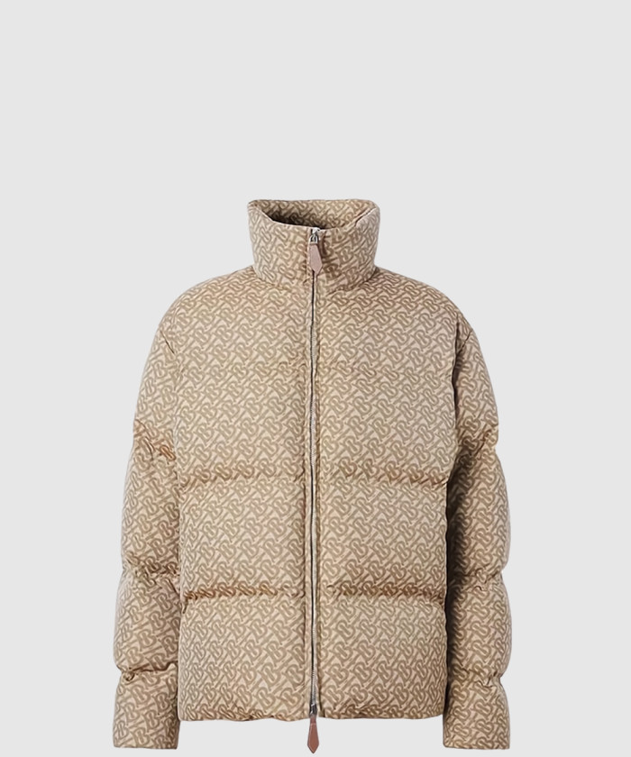 [BURBERRY-버버리]모노그램 모티프 자카드 구스 다운 패딩 80585421