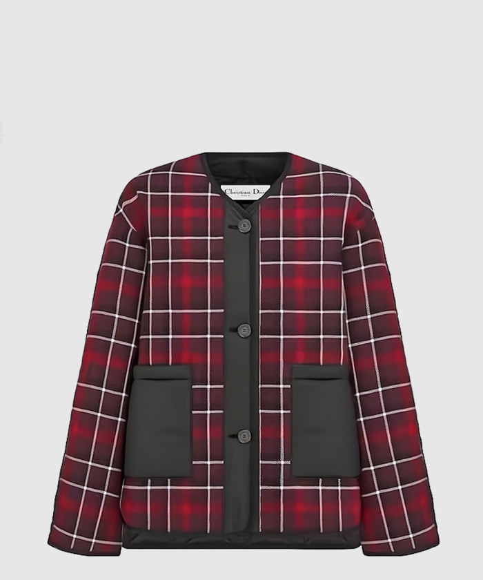 [DIOR-디올]마크로칸나지 패널이 있는 피코트 351C5