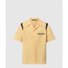 [LOUIS VUITTON-루이비통]엠브로이더드 쇼트 슬리브드 코튼 볼링 셔츠 1AFQ14