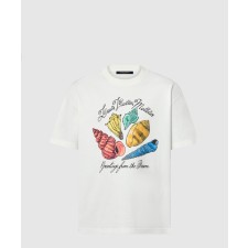 [LOUIS VUITTON-루이비통]프린티드 쇼트 슬리브드 코튼 티셔츠 1AFR48