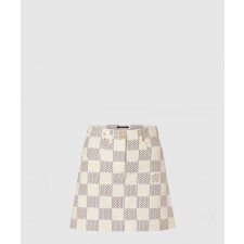 [LOUIS VUITTON-루이비통]다미에 아주르 데님 A라인 미니 스커트 1A9LD8