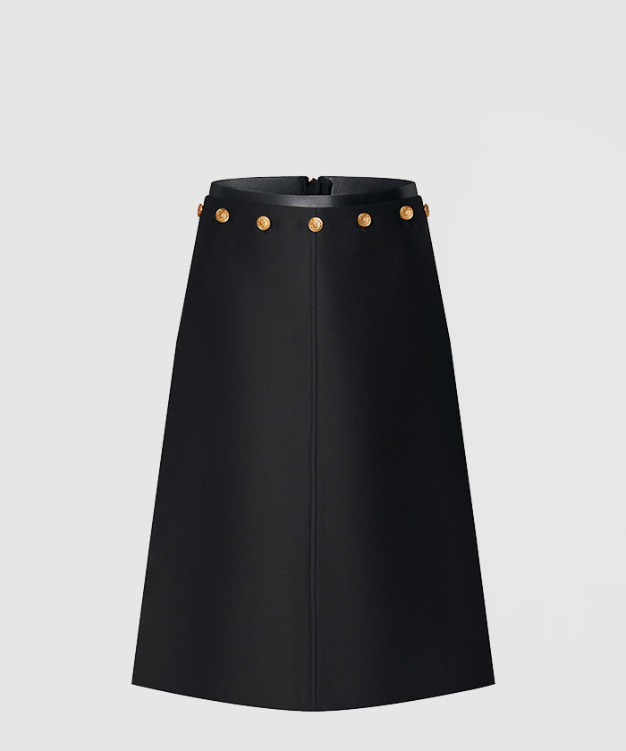 [LOUIS VUITTON-루이비통]버튼 웨이스트 미카도 미디 스커트 1ABI8R