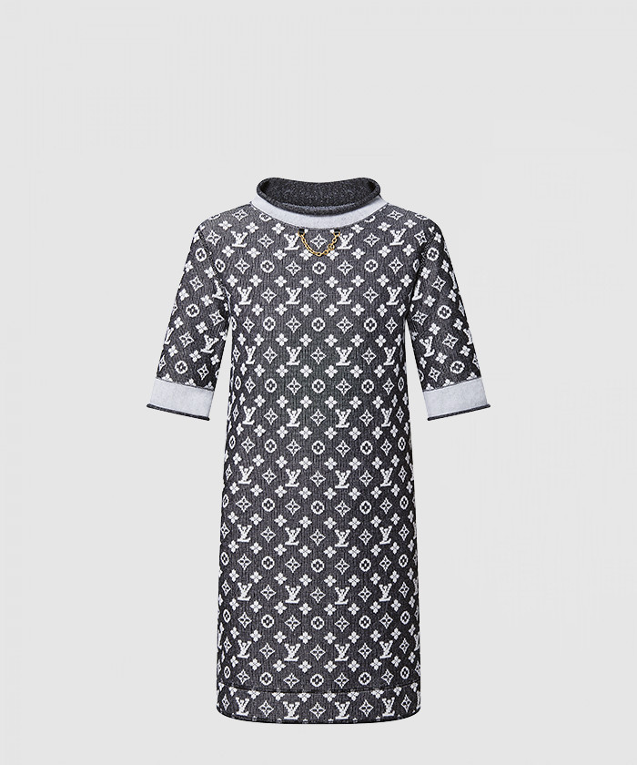 [LOUIS VUITTON-루이비통]모노그램 자카드 니트 드레스 1AAYT9