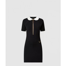 [LOUIS VUITTON-루이비통]테크니컬 저지 피터 팬 칼라 드레스 1AF465