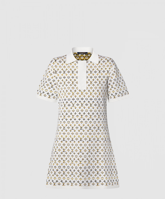 [LOUIS VUITTON-루이비통]파이톤 이펙트 모노그램 자카드 폴로 드레스 1ABDZI