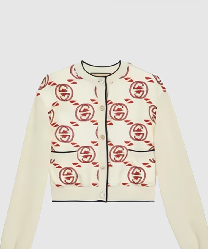 [GUCCI-구찌]GG 인타르시아 코튼 가디건 777244