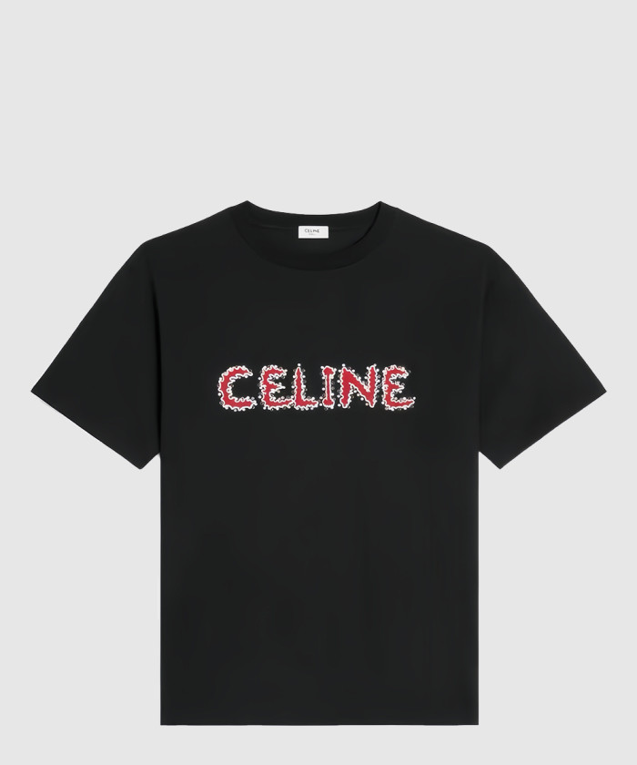 [CELINE-셀린느]라인스톤 루즈핏 티셔츠 2X49F6