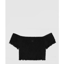 [CELINE-셀린느]트리옹프 크롭 탑 고퍼드 실크 2AE0P8