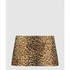 [CELINE-셀린느]방도 미니 스커트 더블 울 레오파드 2J7216