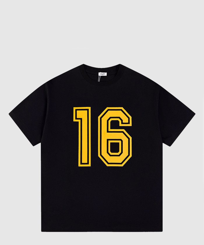 [CELINE-셀린느]루즈핏 코튼 반팔 티셔츠 2X18J6