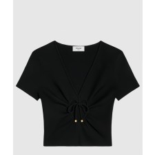 [CELINE-셀린느]컷아웃 크롭 반팔 탑 2AI7A8