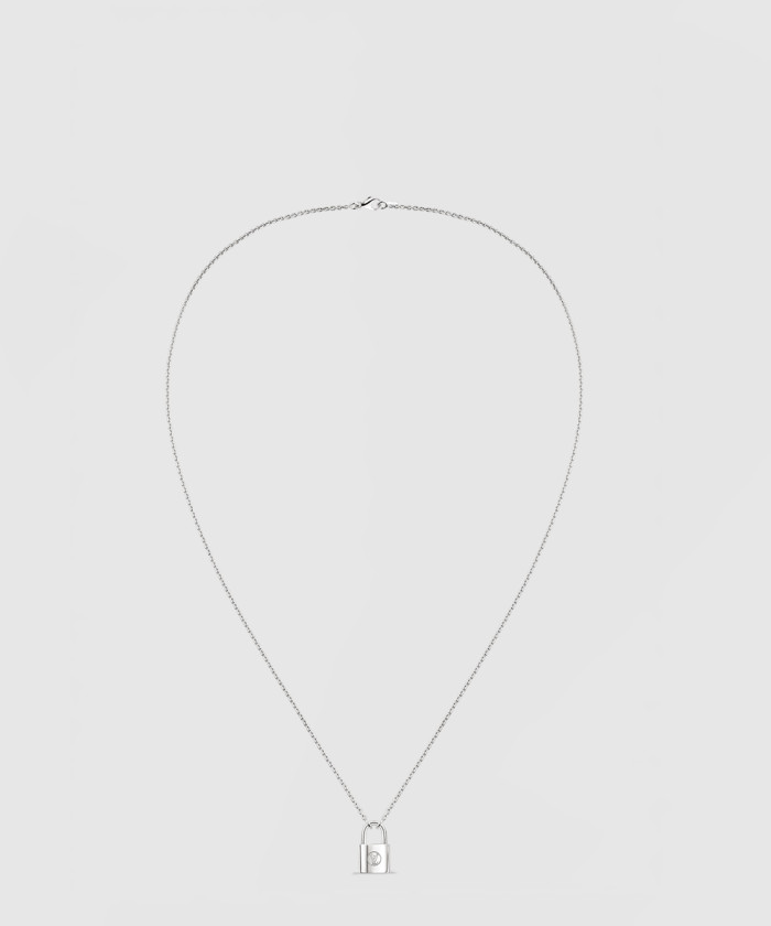 [LOUIS VUITTON-루이비통]실버 락킷 목걸이 Q93559
